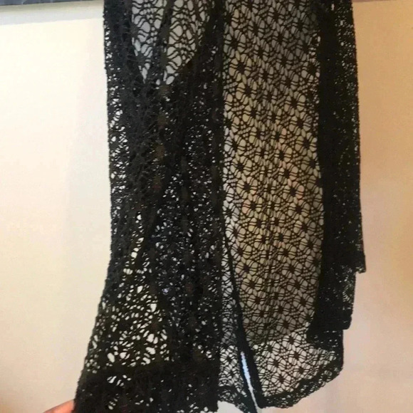 Draper’s and Damon’s Open Front Floral Mesh Cardigan-Size PM - Picture 6 of 6